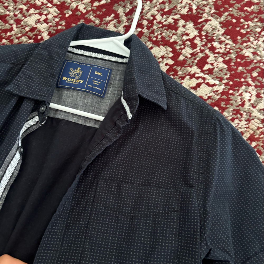 Men's black Casual Button Down Shirt